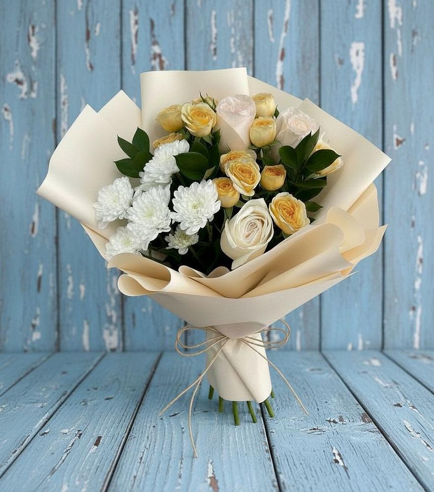 Букет цветов из: Розы и Хризантемы в Ставрополе