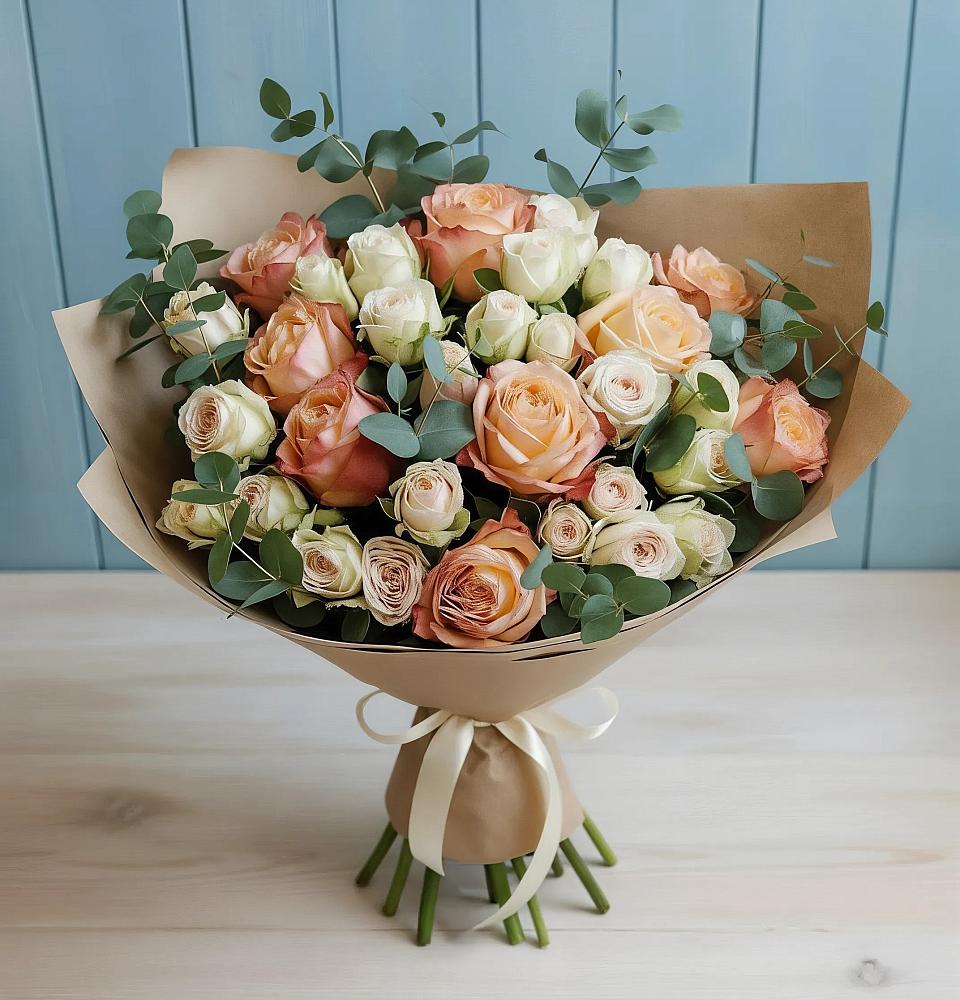 Букет цветов из: Альстромерии и Розы в Ставрополе