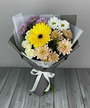Букет цветов из:  Розы, Герберы и Хризантемы в Ставрополе