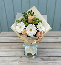 Букет цветов из:  Герберы, Розы и Хризантемы #REPLACE_PRED# Ставрополе